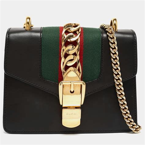 Gucci Mini Sylvie Chain Crossbody Bag on SALE 